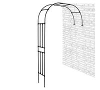 Enrejado de arco de jardín para plantas trepadoras, medio arco de metal, resistente a la intemperie, pérgola decorativa para vides y flores, diseño ligero y portátil