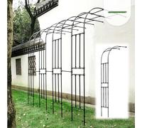 Enrejado de arco de jardín para plantas trepadoras, soporte al aire libre para rosas, vides y decoración de jardín, estructura de metal duradera para mejorar la estética del jardín