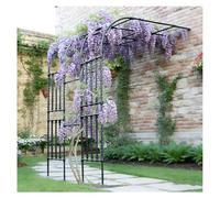 Enrejado de arco de jardín para plantas trepadoras, soporte de eje de medio arco para decoración exterior e interior, perfecto para rosas y vides, construcción de metal duradero