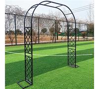 Enrejado de arco de jardín para plantas trepadoras, soporte de hierro metálico, anchos ajustables de 140 a 370 cm, negro, perfecto para decoración al aire libre y soluts de jardinería de ternera