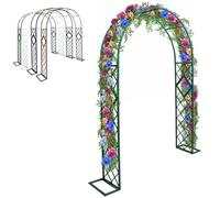 Enrejado de comida negro de 8.5 x 7.5 pies para planes de escalada al aire libre, arco de rosas, decoración de boda en verde/bronce/Whie GarSuppor