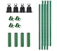 Enrejado de jardín ajustable verde con marco en A, estructura de soporte de planta trepadora de acero de 11 mm para pepino, tomate, guisantes, flores, cultivo interior y exterior (11 mm x 60 cm)