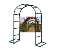 Enrejado de jardín de metal de 300 cm de ancho para plantas trepadoras, resistente a la intemperie, soporte de rosas independiente, ideal para bodas y patios, color verde (300 x 220 cm)