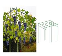 Enrejado de jardín de metal grande para vides de uva, postes de soporte para plantas, eje cuadrado para plantas trepadoras, flores, pepinos en el patio trasero