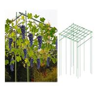 Enrejado de jardín de metal grande para vides de uva, postes de soporte para plantas, eje cuadrado para plantas trepadoras, flores, pepinos en el patio trasero