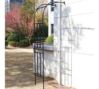 Enrejado de jardín para plantas trepadoras - Medio arco de metal negro decoración al aire libre para vides y flores - Soporte elegante para soluciones de jardinería vertical.