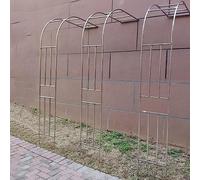 Enrejado de medio arco de metal para plantas trepadoras, cenador de jardín montado en la pared para vides de uvas y rosas, arco tubular de medio lado al aire libre, 79 x 94 pulgadas (ancho x alto