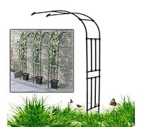Enrejado de medio arco para exteriores, fácil de montar, decoración de jardín para montar en la pared, perfecto para caminos y puertas de entrada, soporte duradero y elegante para plantas trepadoras
