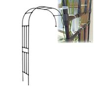 Enrejado de metal duradero para plantas trepadoras, pérgola de medio lado para pared y flores al aire libre, ideal para decoración de entrada, patio, porche, entrada