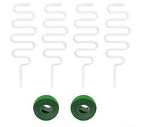 Enrejado de metal para plantas pequeñas en maceta de interior, estacas de escalada de 34 cm con lazos verdes, soporte elegante para vides y enredaderas para promover un crecimiento saludable para