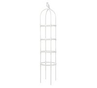 Enrejado de Obelisco de Jardín, Enrejado de Jardín de Obelisco de Torre, Soporte de Planta Trepadora de Enrejado de Plantas a Prueba de Herrumbre, Torre de Planta Liviana para Soporte de Vid(Blanco)