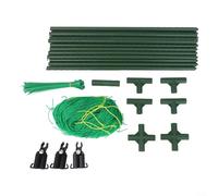 Enrejado de pepino para uso en jardín, soporte para plantas con forma de soporte hecho de acero recubierto de PVC para un crecimiento óptimo (80 x 80 cm)