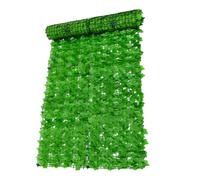 Enrejado de plástico verde de hojas sintéticas, luz solar bloqueada contra rayos UV, apto para flujo de aire, ideal para jardín, balcón, pantalla de privacidad y decoración del hogar, solución