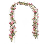 Enrejado de rosas de metal, resistente a la intemperie y al sol, ideal para plantas trepadoras, fácil de instalar, 25 mm, con base de 2,2 m de ancho x 2,4 m de alto