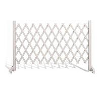 Enrejado extensible de madera maciza, paneles de celosía independientes, valla decorativa for plantas trepadoras(Weiß,190x90cm)