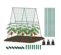 Enrejado para pepinos en camas elevadas, soporte plegable de hortalizas | Enrejado de plantas trepadoras para uso en exteriores, patio, invernadero, balcón, granja, politúnel
