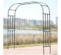 Enrejado Seel para planes de escalada, árbol de rosas para exteriores, arco de boda ajustable de 3.9 pies o 10.5 pies, acabado negro elegante (9.2 pies de ancho x 7.9 pies de alto)