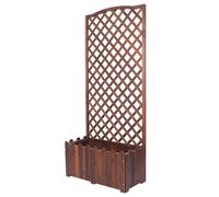 Enrejado Vertical de Flores Con Celosía de Diamante Con Macetero, Soporte for Plantas Con Cesta Colgante Resistente, Adecuado for Jardines(29.5x14.6x78.7in,No Top)