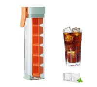 Enreluya Molde para Cubitos de Hielo, 81 * 42 * 213mm Innovadores moldes de Hielo de Uso Manual, 6 moldes Cuadrados Flexibles de congelación, para Bebidas, Whisky, cócteles, Naranja