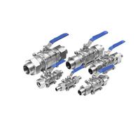 ENRHQENK 1 Uds 1/2 "3/4" 1 "2" válvula de Bola de Manga soldada de Rosca Externa de Tres Piezas de Acero Inoxidable válvula de Bola soldada de Tres Piezas(1 12)