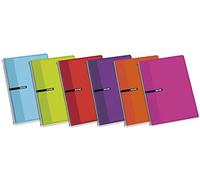 Enri 100430064 - Pack de 5 cuadernos espiral, tapa dura, Fº