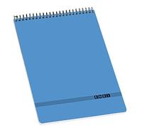 Enri, Bloc de Notas con Espiral, Tapa Blanda, Cuadrícula 4x4, Formato 8º (17 x 11 cm), 80 Hojas, Pack 10 Libretas, Color Azul