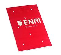 Enri, Bloc de Notas Grapado, Tapa Blanda, Cuadrícula 4x4, Formato A4 (29,8 x 24 cm), 80 Hojas Microperforadas, Pack 5 Libretas, Color Rojo