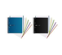Enri, Cuadernos A4, Pack 2 Libretas Microperforadas, Tapa Extradura, Espiral, Cuadrícula 5x5, Color Azul y Negro