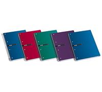 Enri, Cuadernos A4 +, Tapa Extradura, 80 Hojas Blancas Lisas. Pack 5 Libretas, Colores Surtidos