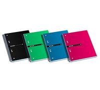 Enri Status - Pack de 4 cuadernos espiral, tapa plástico translúcido, A5+