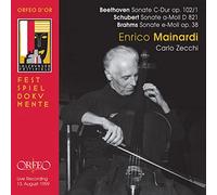 Enrico Mainardi joue Beethoven, Schubert et Brahms : uvres pour violoncelle. Zecchi.