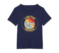 Enrique Camiseta, Mujer Tallas Grandes, Azul Marino, 6XL Grande