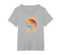 Enrique Camiseta, Mujer Tallas Grandes, Gris Jaspeado, 4XL Grande
