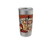 Enrique VIII Banderas Rojas Historia Inglesa Divertida Tudor Vaso térmico de acero inoxidable de doble pared