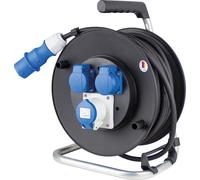 Enrollacable cee profesional con clavija cee a enchufes cee y schuko 2,5 mm² 25 m as-schwabe