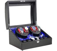 Enrollador automático de reloj Carcasa de madera Fibra de carbono Exterior de cuero Almohada para reloj suave y flexible Fuente de alimentación dual Motor silencioso Es muy amable de tu parte