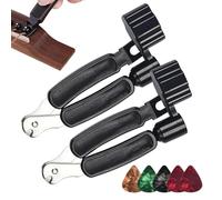 Enrollador Cuerdas Guitarra 2 Piezas Y 5 Púas - 3-En-1 Multifuncional Herramienta, Cambiador Cuerda, Cortador Tipo Extractor Pasadores Puente | Kit Mantenimiento Profesional Guitarras Para Casa, Estud