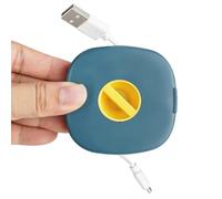 Enrollador de cable de carga - retráctil compacta, enrollador de cable con soporte para teléfono, para escuela, salón, dormitorio, desplazamientos, adolescentes, adultos, hombres y mujeres