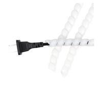 Enrollador de Cable Espiral Flexible Funda Protectora for Cables de 1-10m, gestión Tubos, Protector, Organizador, Tubo bobinado en Espiral Flexible(White,10mm,1 Meter)