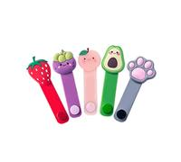 Enrollador de cable reutilizable, bridas para cables de dibujos animados, linda forma de fruta, enrollador de alambre para auriculares, organizador de gestión de cables, 5 piezas, lindo administrador