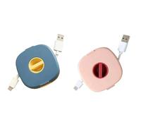 Enrollador De Cable Telefono, 2 Piezas Ganizador De Cables Para Viaje, 2 In 1 Cable Winder, Durable Organizer And Charging Stand For Earphones, Retráctiles Para Gestión For Charging CableCase Earphone