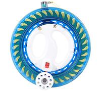 Keenso Enrollador de línea, enrollador de línea de Carrete de Carrete de Mano de Pesca en el mar Multifuncional con línea de 450 m(Azul)