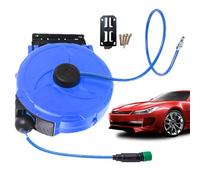 Enrollador de Manguera para Jardín | Portamangueras Extensible De 12 Metros Flexible Y Resistente | Carrete De Pared Para Manguera - para Garaje, Exterior, Patio, Casa, Tienda y Jardinería