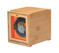 Enrollador de reloj de la caja de la bobina de spinner - Shaker de bambú Shaker Switch Single Watch Watch Mechanical Worthing Banding Caja de almacenamiento de relojes de doble potencia con la puerta