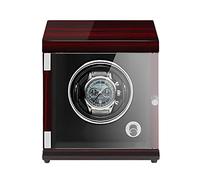 Enrollador de reloj de la caja de la bobina giratoria: caja recargable de vigilancia de un solo reloj de relojes mecánicos verticales cuadros de devolución de relojes verticales con luz LED sensible