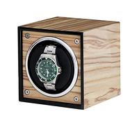 Enrollador de relojes de la caja de la bobina de spinner: mini reloj individual Spitker Automatic Wooden Reloj Caja de almacenamiento para el hogar Reloj giratoria Dispositivo de enlace de placería