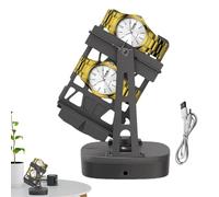 Enrollador De Relojes: Soporte De Exhibición Automático Con Marco Giratorio, Organizador De Relojes Doméstico Portátil, Dispositivo De Mantenimiento Mecánico, Colección Personal De Diseño Elegante Y E