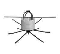 Enrollador de tubos para calefacción por suelo radiante, capacidad de carga de 200 kg, acero negro, 135 x 75,2 cm, doble rodamiento plegable, con bolsa para tubos de calefacción PEX PERT