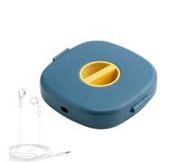 Enrollador para cable de auriculares | Gestión de cable retráctil, enrollador de cable de auriculares y soporte para teléfono móvil - para viajes, escuela, salón, dormitorio, residencia universitaria