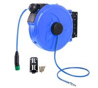 Enrollador retráctil de 12 metros de alta resistencia, soporte flexible de almacenamiento | carrete automático para jardín | para casa, exterior, lavadora, patio, garaje, tienda y jardinería